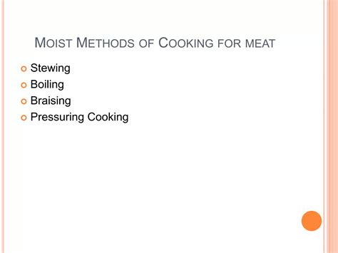 Methods of cooking meat and offal | PPT