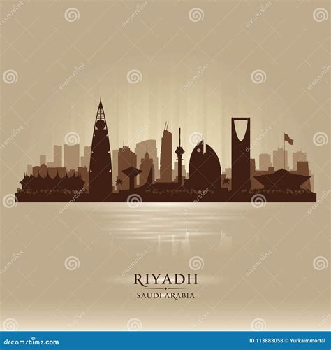 Riyadh Saudi Arabia City Skyline Vector Silhouette Stock Vector ...