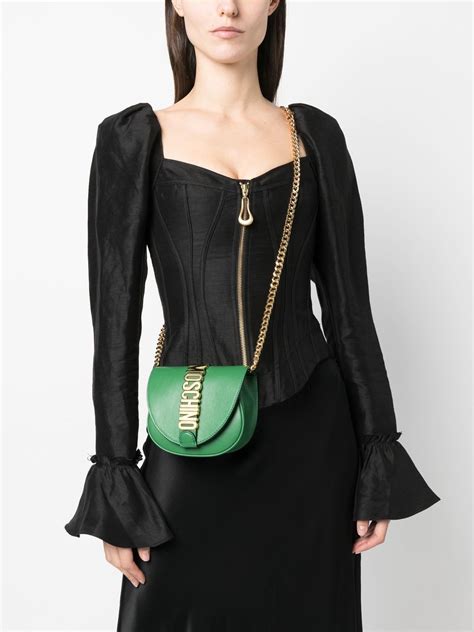 Moschino Logo Plaque Shoulder Bag - Farfetch