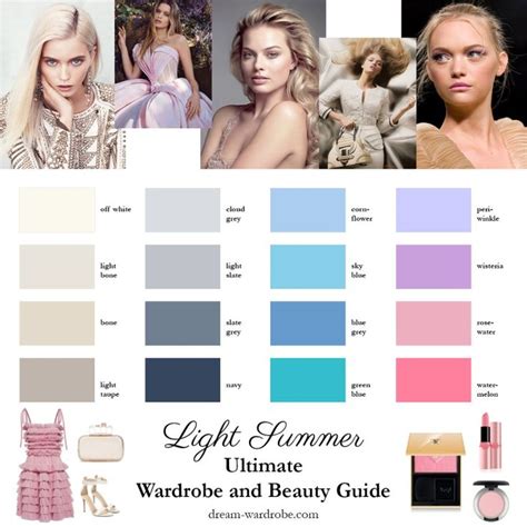 Light Summer Color Palette and Wardrobe Guide – Dream Wardrobe | Light ...