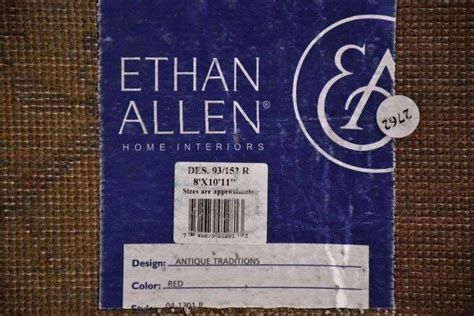 8x10 Ethan Allen machine made rug with rust colored field; 1135-001 - R ...