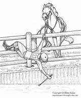 Cross Country Horse Pages Coloring sketch template