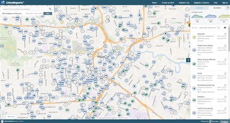 Houston Crime Map - Houston Crime Rate Map (Texas - Usa) - Texas Crime ...