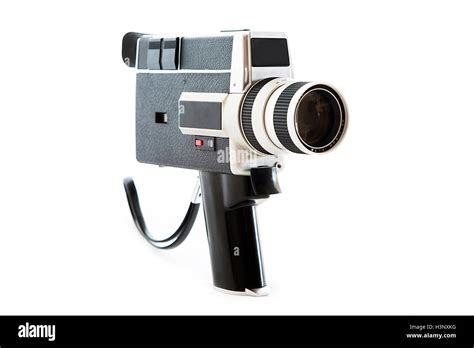 Vintage old video camera isolated on white Stock Photo - Alamy