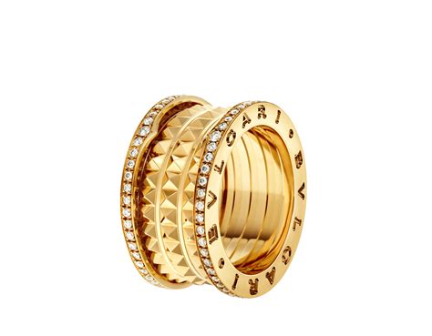 B.zero1 Four Band Ring Yellow Gold with 0.51 ct Diamonds | Bulgari ...