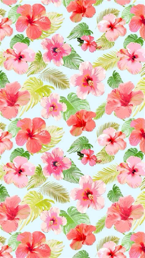 Abstract Summer Flowers Wallpaper