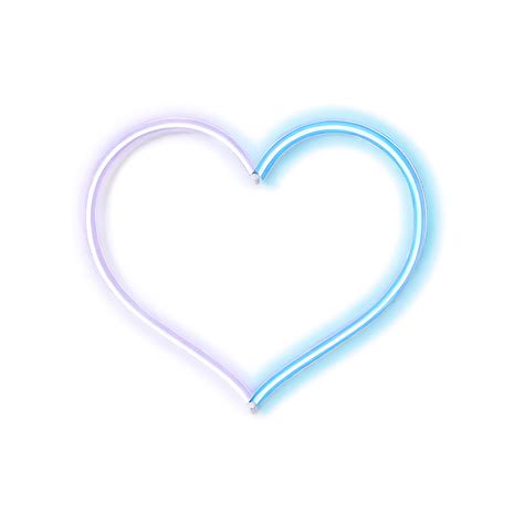 Download Neon Heart Outline Png Hkt38 | Wallpapers.com