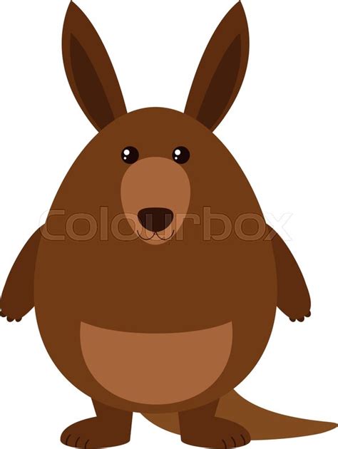 Fat kangaroo on white background ... | Stock vector | Colourbox