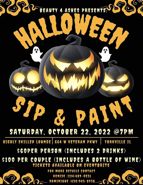 Sip & Paint (Halloween Theme), 664 W Veterans Pkwy unit f, Yorkville ...