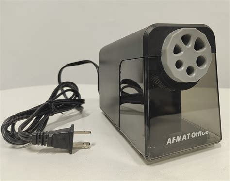 AFMAT Office Electric Pencil Sharpener Heavy Duty, 6 Holes Auto Stop E