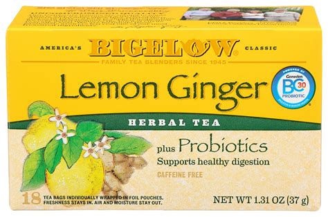 Bigelow Lemon Ginger Tea with Probiotics | Carewell