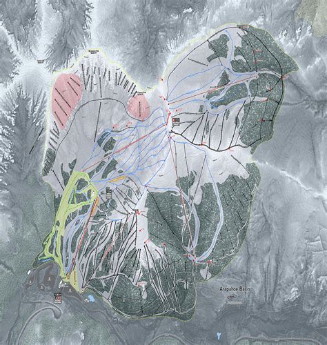 Arapahoe Basin Ski Resort Map Digital Art by Powder Addicts - Fine Art America