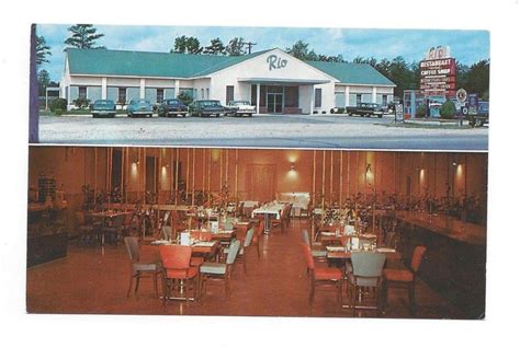 Vintage 1959 Chrome Postcard Famous RIO Restaurant Rocky Mount North Carolina | Rio restaurant ...