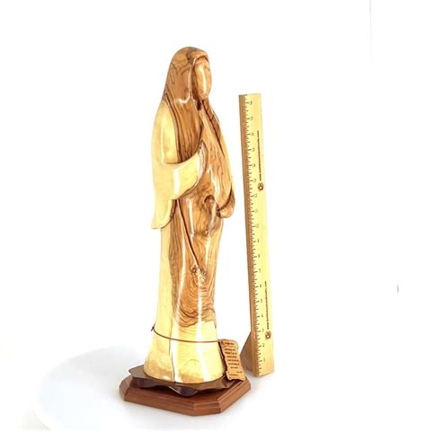 "Our Lady Mother of Hope" 11.8" Virgin Mary Olive Wood Carving ...