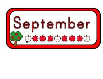 Results for september calendar header | TPT