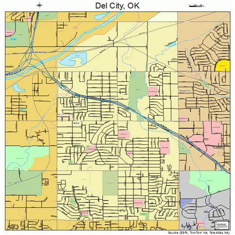 Del City Oklahoma Street Map 4019900