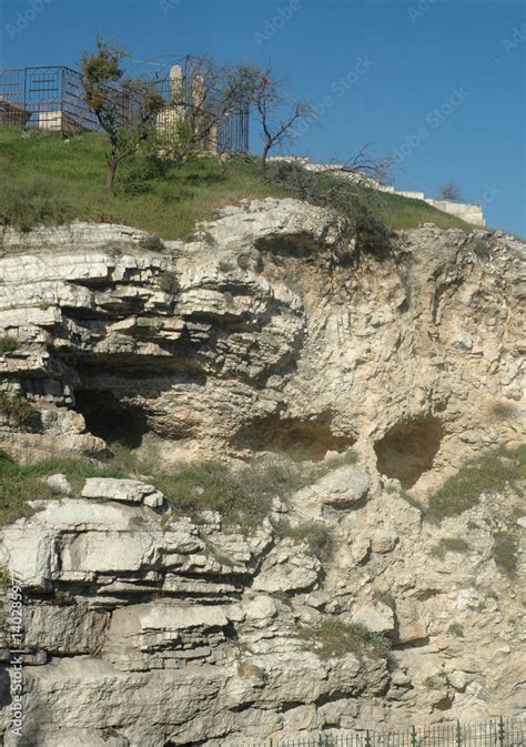 hillside near the garden tomb in Jerusalem, Israel called Golgotha or ...