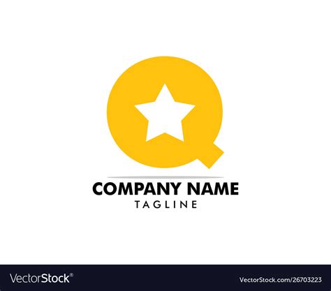 Initial letter q star logo design Royalty Free Vector Image