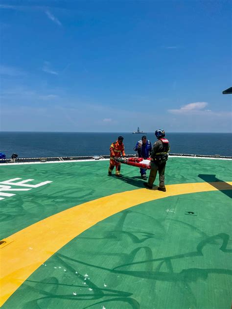 DVIDS - Images - Coast Guard medevacs crewmember near Port Fourchon, Louisiana [Image 2 of 2]