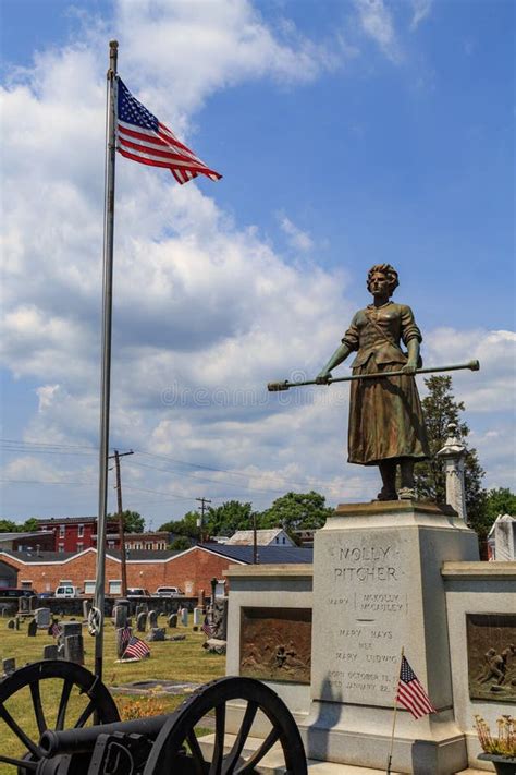 The Gravesite and Monument of Molly Pitcher Editorial Image - Image of battle, soldier: 117225305