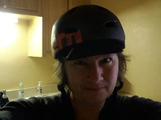 New Bike Helmet | Rockin' the badass bike helmet | Kim Woodbridge | Flickr