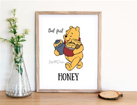 But First Honey Winnie the Pooh Honey Pot Pooh Quotes | Etsy