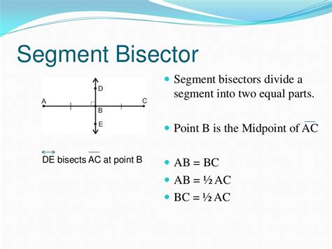 Geo 1.5 Angle and Segment Bisectors