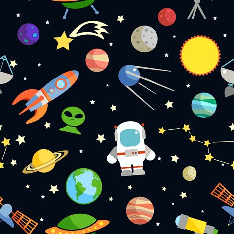 Space seamless pattern 460742 Vector Art at Vecteezy