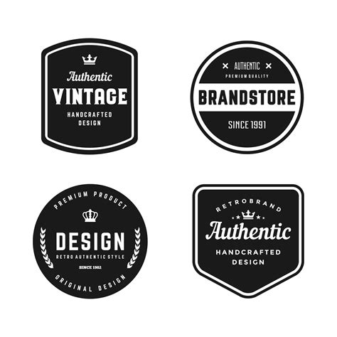 Vintage Brand Logo Template Vector 7523808 Vector Art at Vecteezy