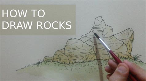 How to Draw Rocks (Watercolor) - YouTube