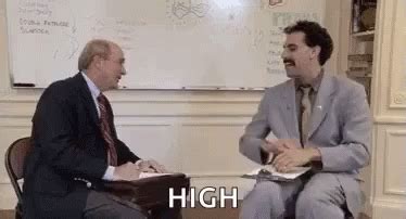 High Five Borat GIF - HighFive Borat Laugh - Discover & Share GIFs