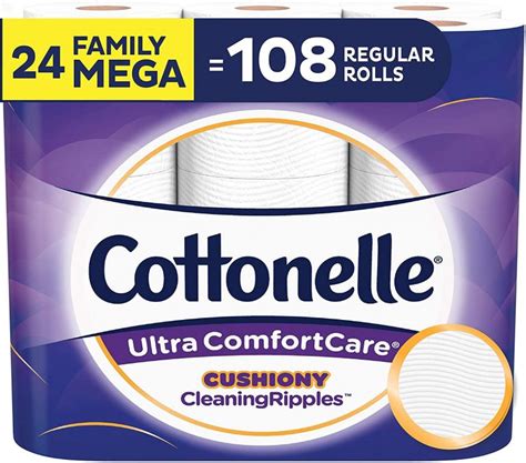 Cottonelle Ultra ComfortCare Soft Toilet Paper with Cushiony ...