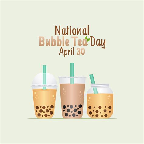 vector graphic of bubble tea day good for national bubble tea day celebration. flat design ...