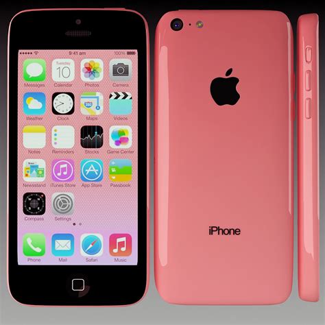 Apple iPhone 5c Red 3D model | CGTrader