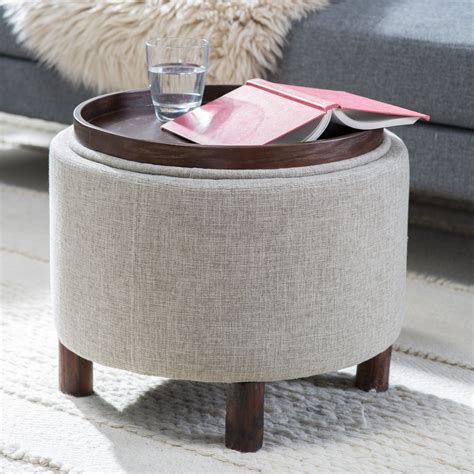 The Benefits Of A Round Ottoman Coffee Table With Storage - Coffee ...