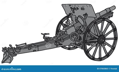 Vintage cannon stock vector. Illustration of artillery - 47065865