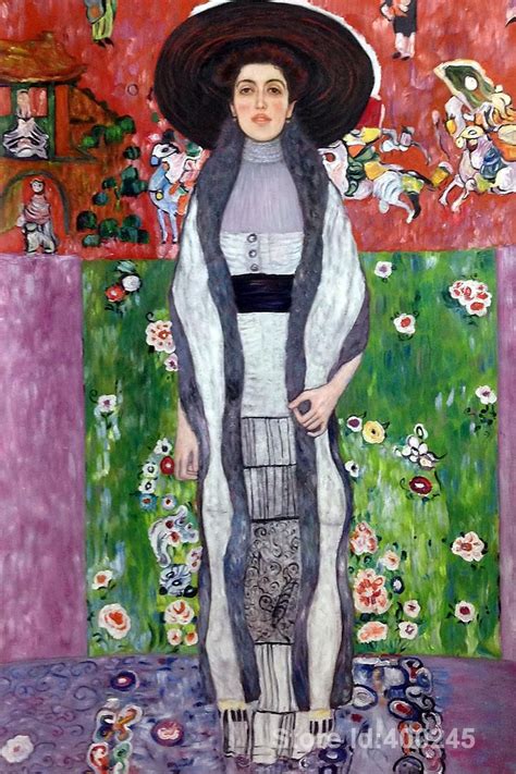 Hand painted Woman art Portrait of Adele Bloch Bauer II of Gustav Klimt ...