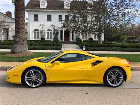 Ferrari 488 GTB (Yellow) Rental in Los Angeles - Lion Heart Lifestyle