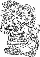 Boy With Christmas Gift Isolated Adults Coloring 25374848 Vector Art At  sketch template
