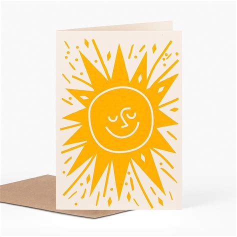 Sun Card | Cards, Rainbow card, Silkscreen