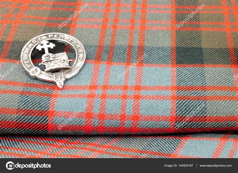 Traditional Scottish Donald Clan Tartan Wool Fabric Stock Photo by ...