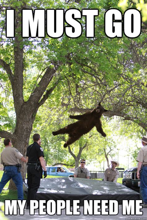 I MUST GO MY PEOPLE NEED ME - Boulder Bear - quickmeme