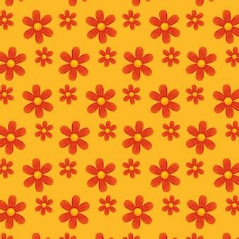 Premium Vector | Red flowers over yellow background