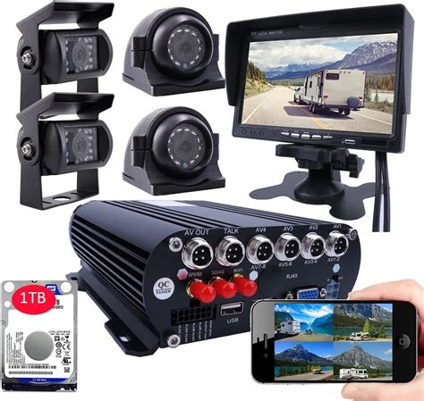 Amazon.com : JOINLGO 4CH 4G GPS WiFi 1080P AHD Mobile Vehicle Car Dvr ...