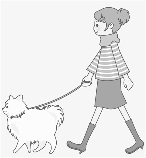 Dog Walking Clipart Free - Clip Art Dog Walking Transparent PNG ...