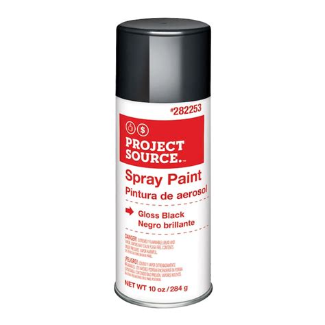 Project Source Gloss Black Spray Paint (NET WT. 10-oz) in the Spray ...