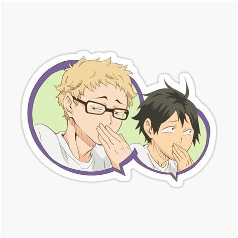 "Tsukishima and Yamaguchi" Sticker by Nico0699 | Redbubble