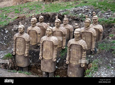 replica of the terracotta army in the museum in Altai Stock Photo - Alamy