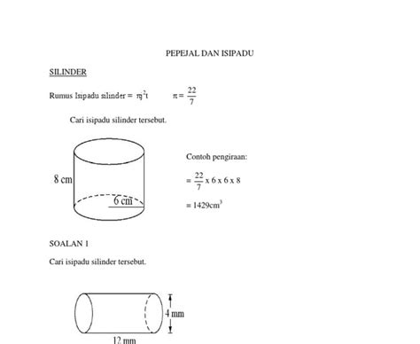 Isipadu Air Formula Isipadu Silinder - Matematik Tingkatan 2 Cutted6 ...