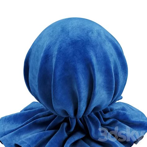 Blue Velvet Material 3D Model - 3DSKY Decor Helper